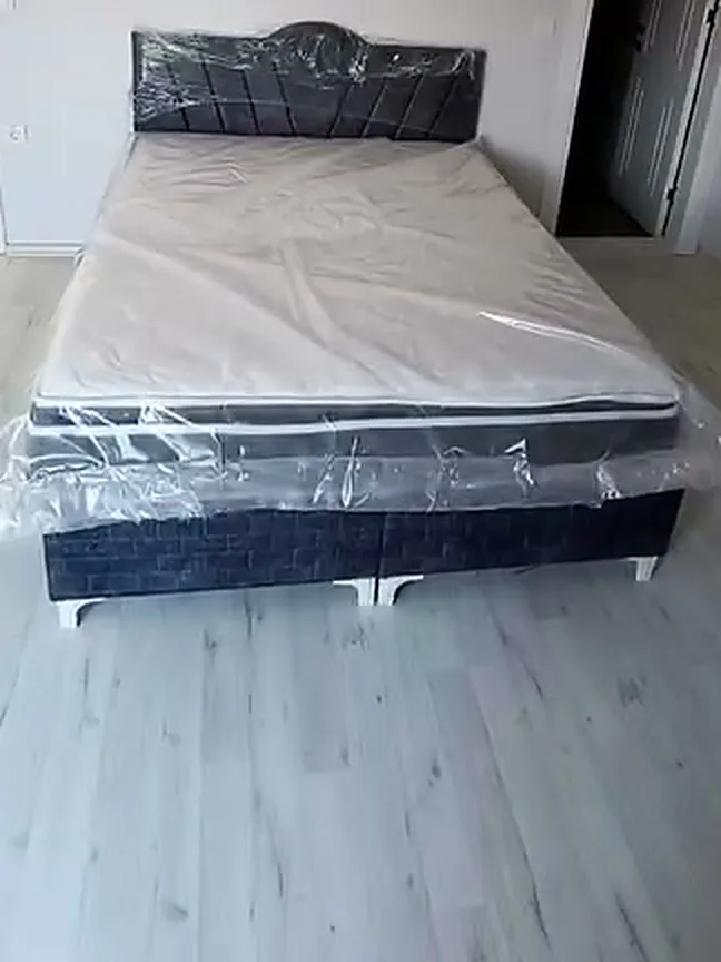 Sıfır çift kişilik baza, başlık ve yatak seti
